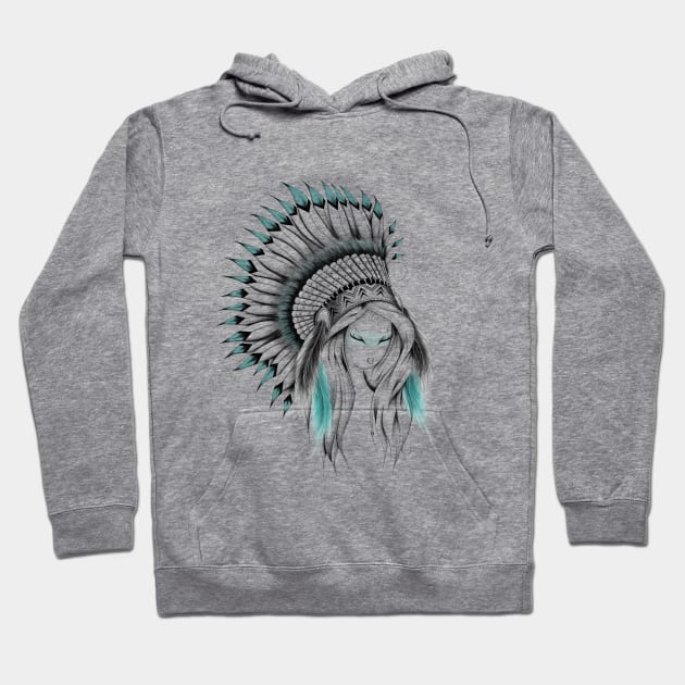 Indian Headdress Hoodie by LouJah69